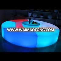 Circle Led bar stool/Led curved stool/snake shape stool with a free table