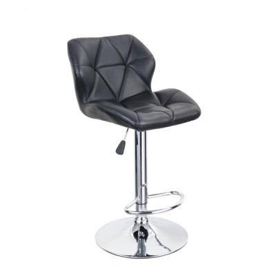 Modern black PU leather adjustable bar stool & counter stool