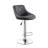 Modern cheap high swivel adjustable PU leather and fabric bar stool