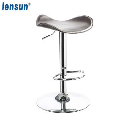 Modern cheap high swivel adjustable PVC  bar stool& counter stool  with footrest