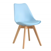 Wholesale Cheap Plastic Wood Leg Restaurant Pu Seat Cushion Dining Chair